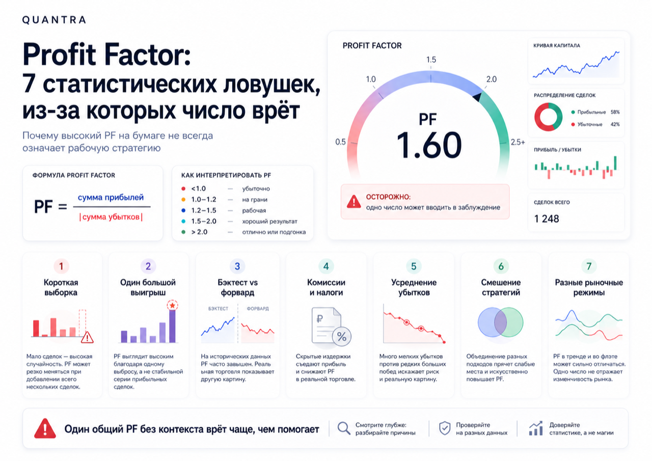 Profit Factor: 7 статистических ловушек, из-за которых число может вводить трейдера в заблуждение